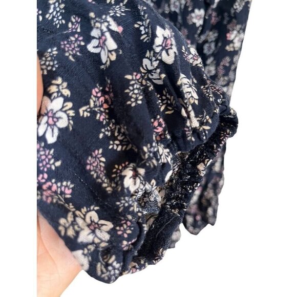 Lane Bryant Top Women 14 Blue Pullover Boho Neutral Western Feminine Flowy 80s - Picture 3 of 14